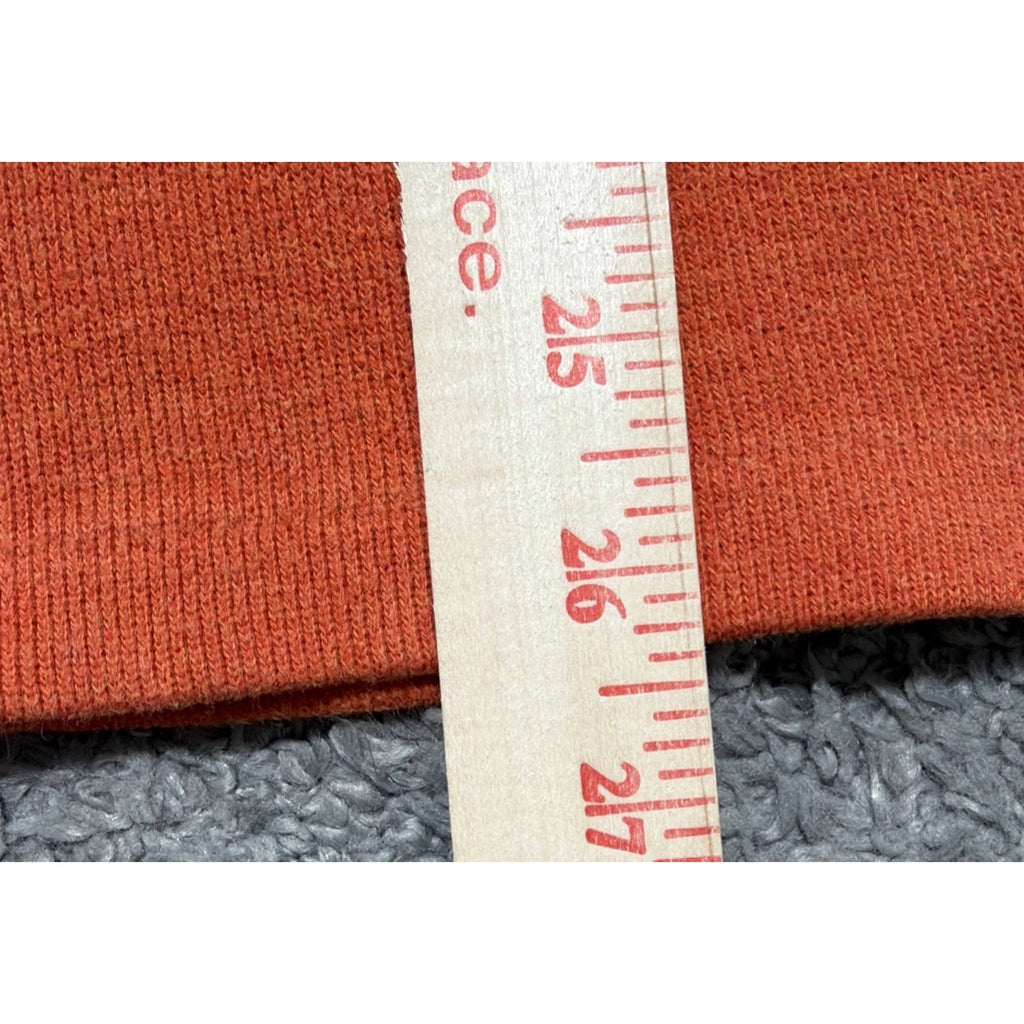 Polo Ralph Lauren Sweater Mens M Orange 1/4 Zip Mock Neck Ribbed Pullover