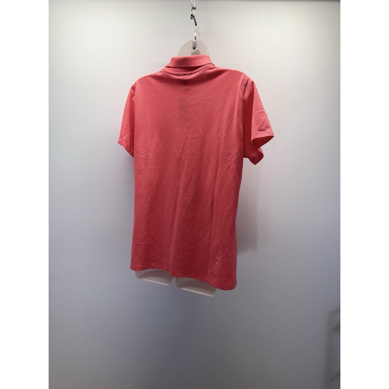 Style & Co Womens Size Medium Coral Cotton Short Sleeve Polo Shirt NWT
