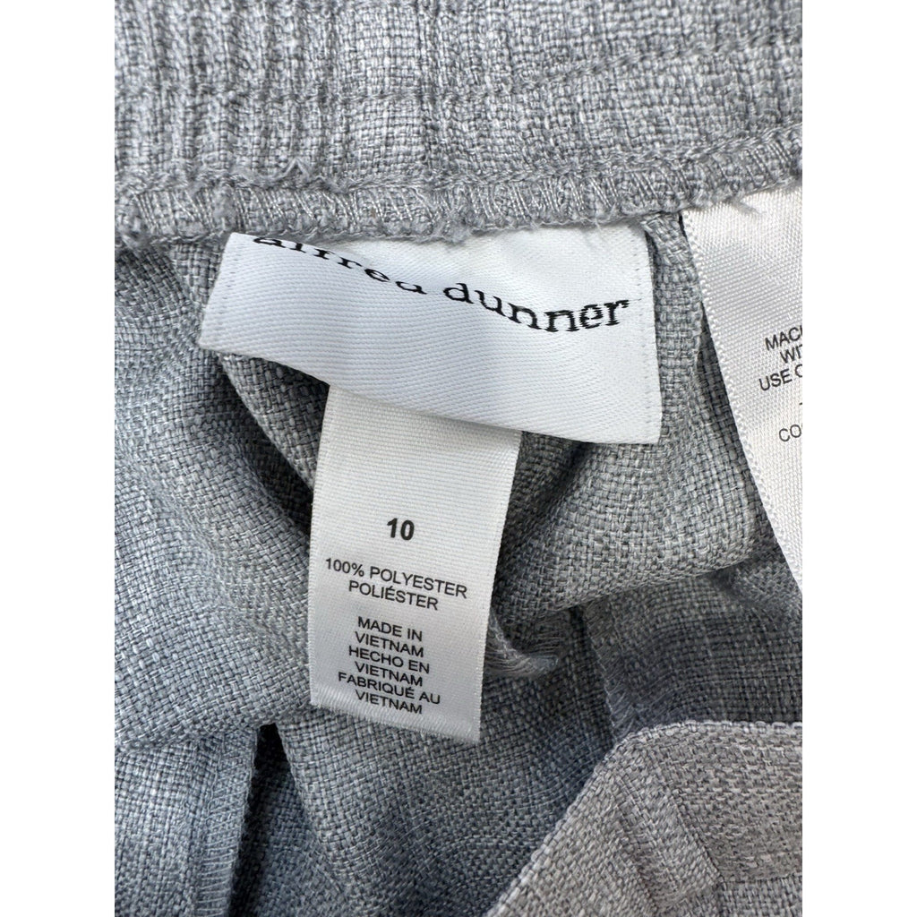 Alfred Dunner Proportioned Short Classic Fit Gray Comfort Pants Women’s Size 10