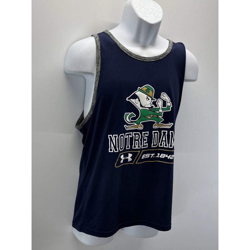 Under Armour Men’s NOTRE DAME Loose Heatgear Tank Top-Size M