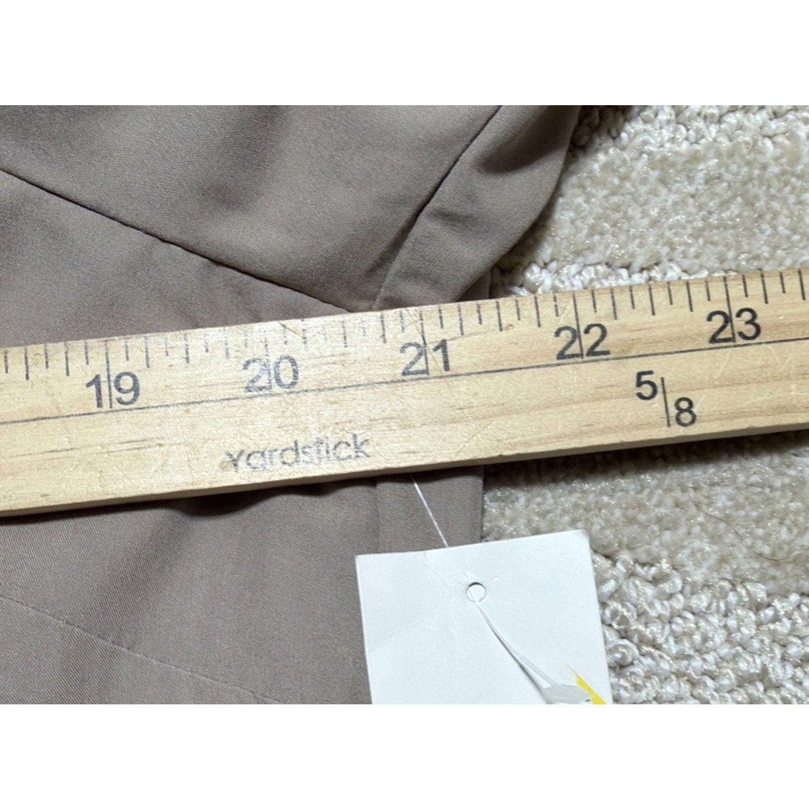 Utility Safari Jacket Size Large Cinch Tie Waist boho NY Collection Taupe NWT