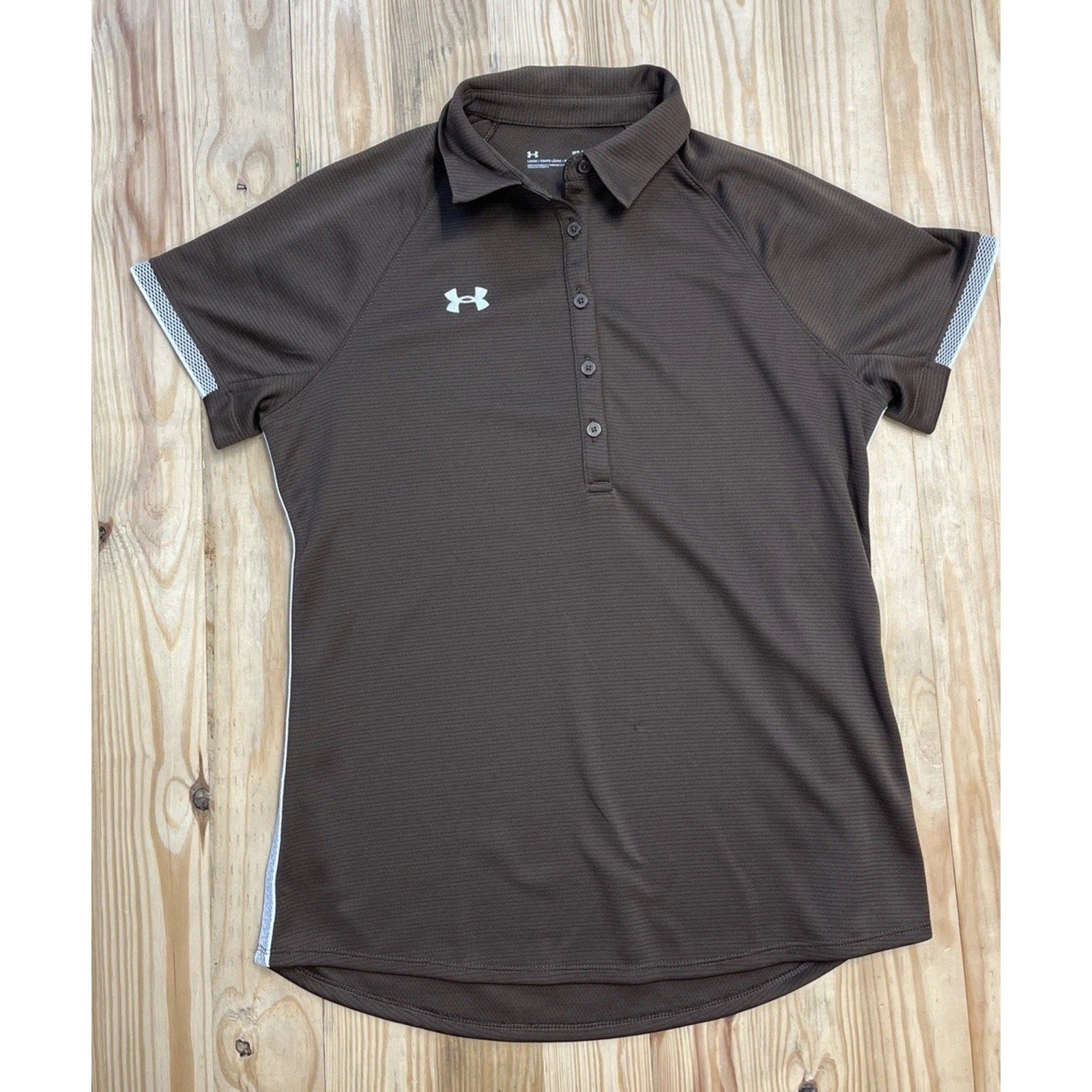 Under Armour Women’s Brown & White Rival Polo Medium