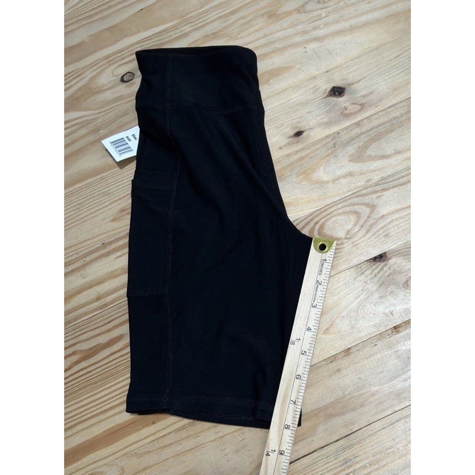 Derek Heart Women's High Waist Active Bike Shorts, Inseam 8", Black, Small