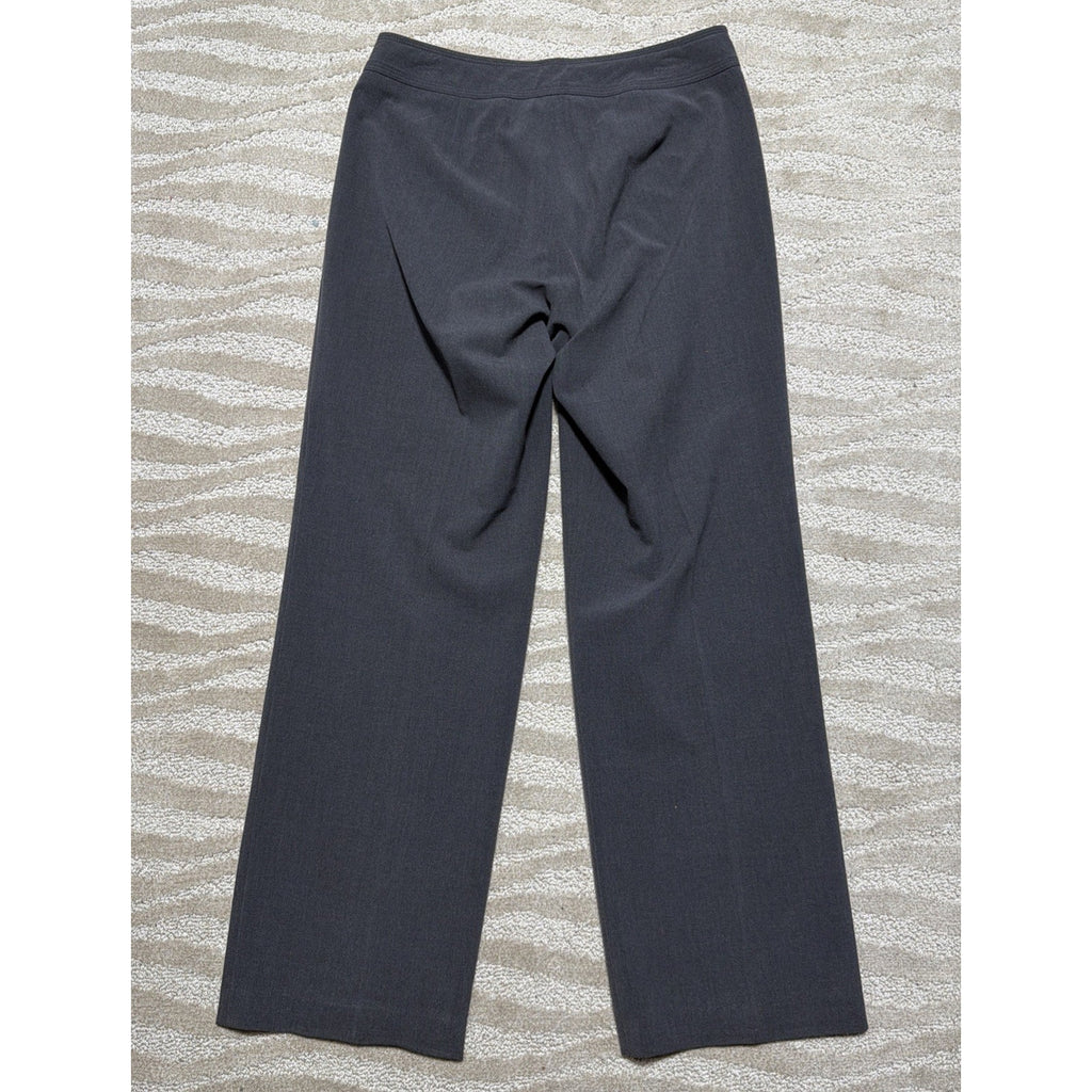 Josephine Chaus Pants Women’s 10 Gray HR Straight Leg Flat Front Office Career