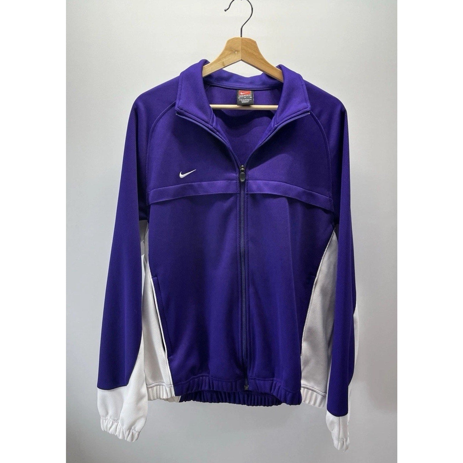 Nike Team Vintage Mens L Purple/White Full Zip Jacket