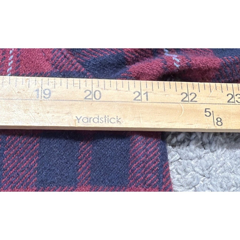 Orvis Big Bear Flannel Shirt Plaid Heavyweight Shacket Pockets Mens Size M
