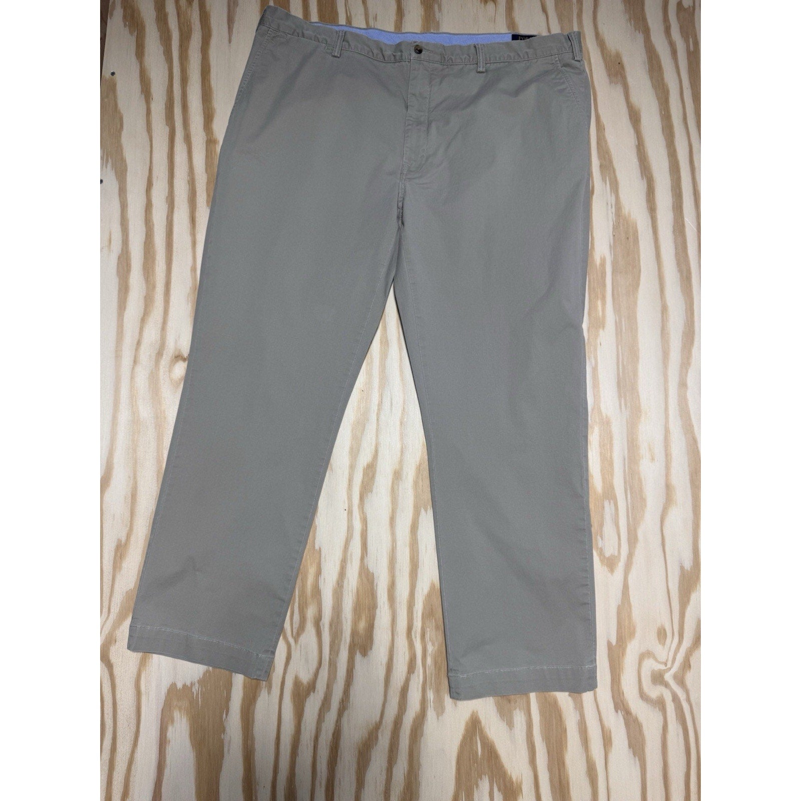 Polo Ralph Lauren Mens 46x30 Stretch Classic Fit Chino Pants Khaki Tan Cotton