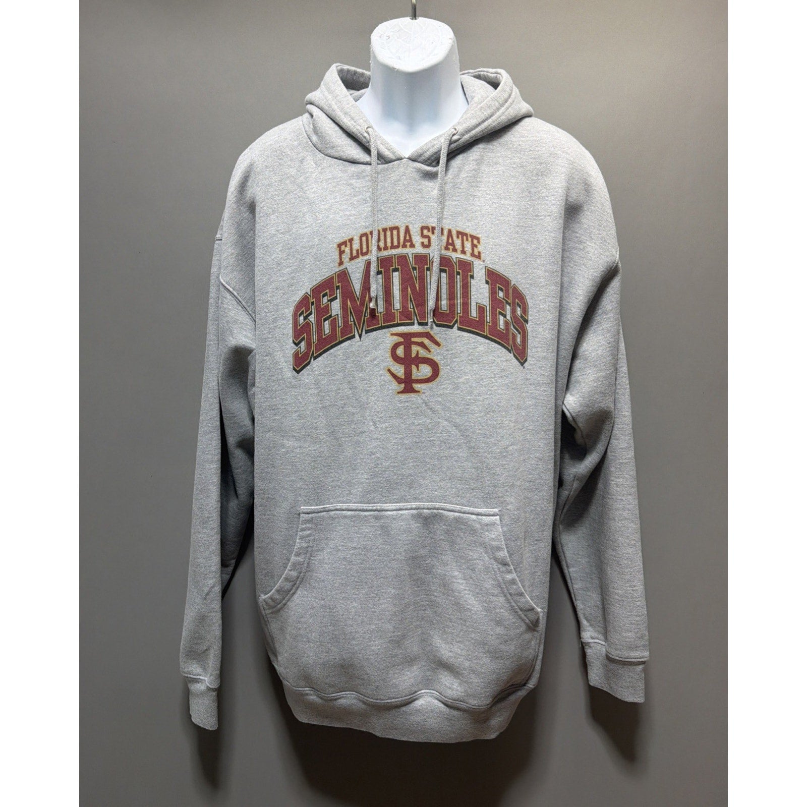 Florida State University Seminoles Hoodie Mens Size XL Grey Pullover Logo