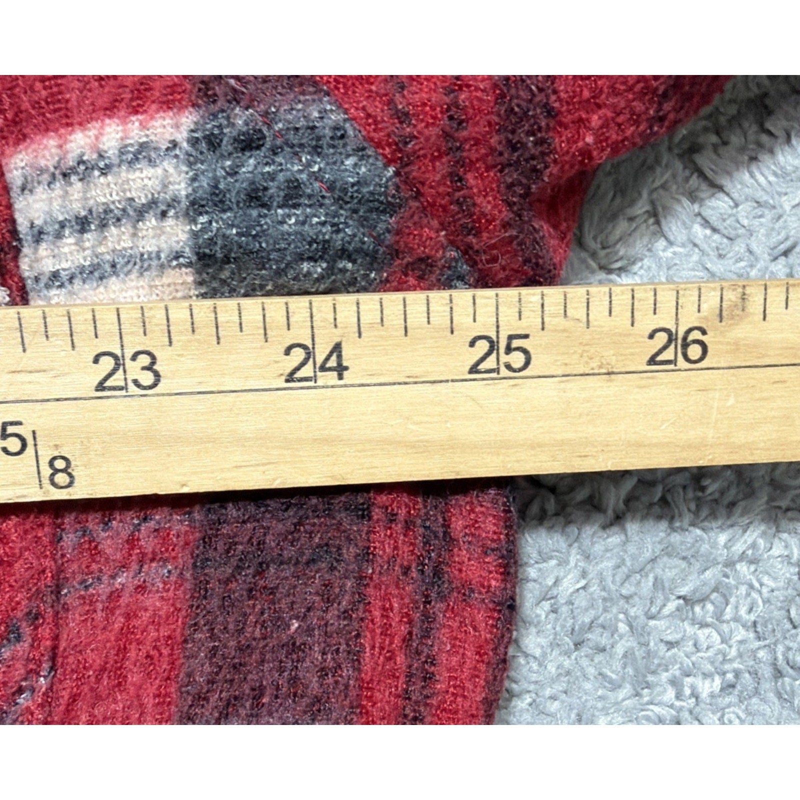 Mens Rugged Point Authentic Red Plaid Fleece Sherpa Button Up Shacket 2XL NWT