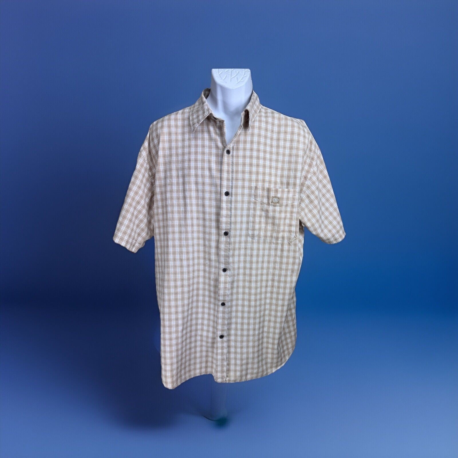 Ecko Unlimited Men's Adult X-Large Button Up Shirt Short Sleeve Plaid Multicolor