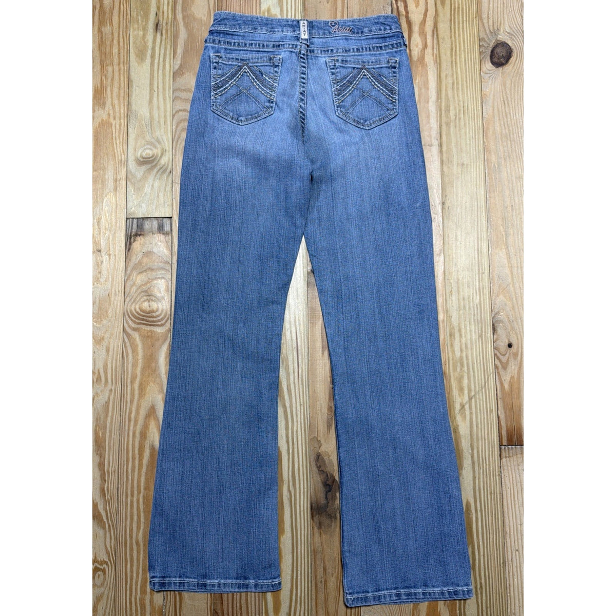 ARIAT Jeans 16 R.E.A.L. Mid Rise Stretch Whipstitch Boot Rainstorm Women’s 27x31
