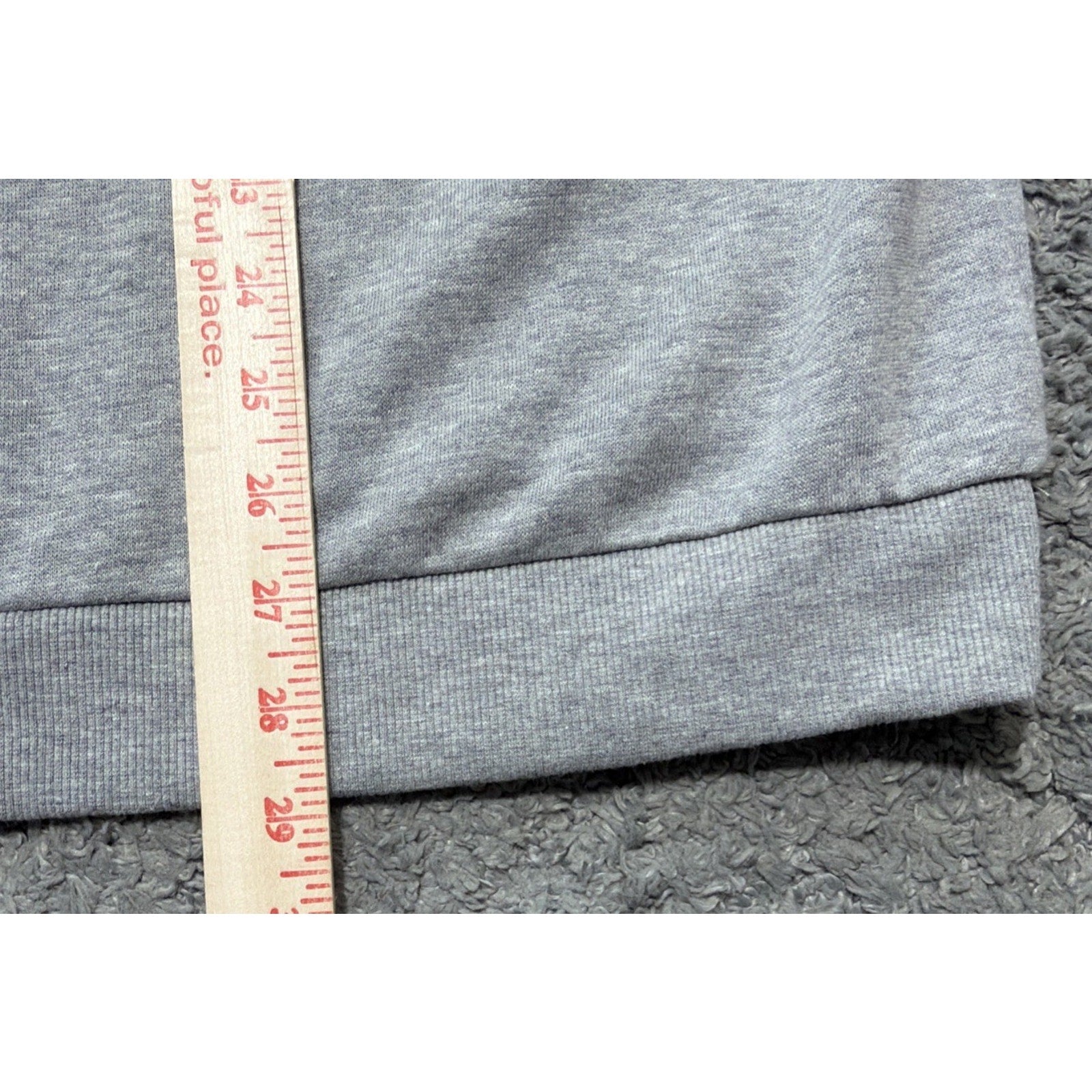 Arizona Jeans Grey Ruffle Lace Long Sleeve Tunic Sweatshirt Juniors Plus Size 1X