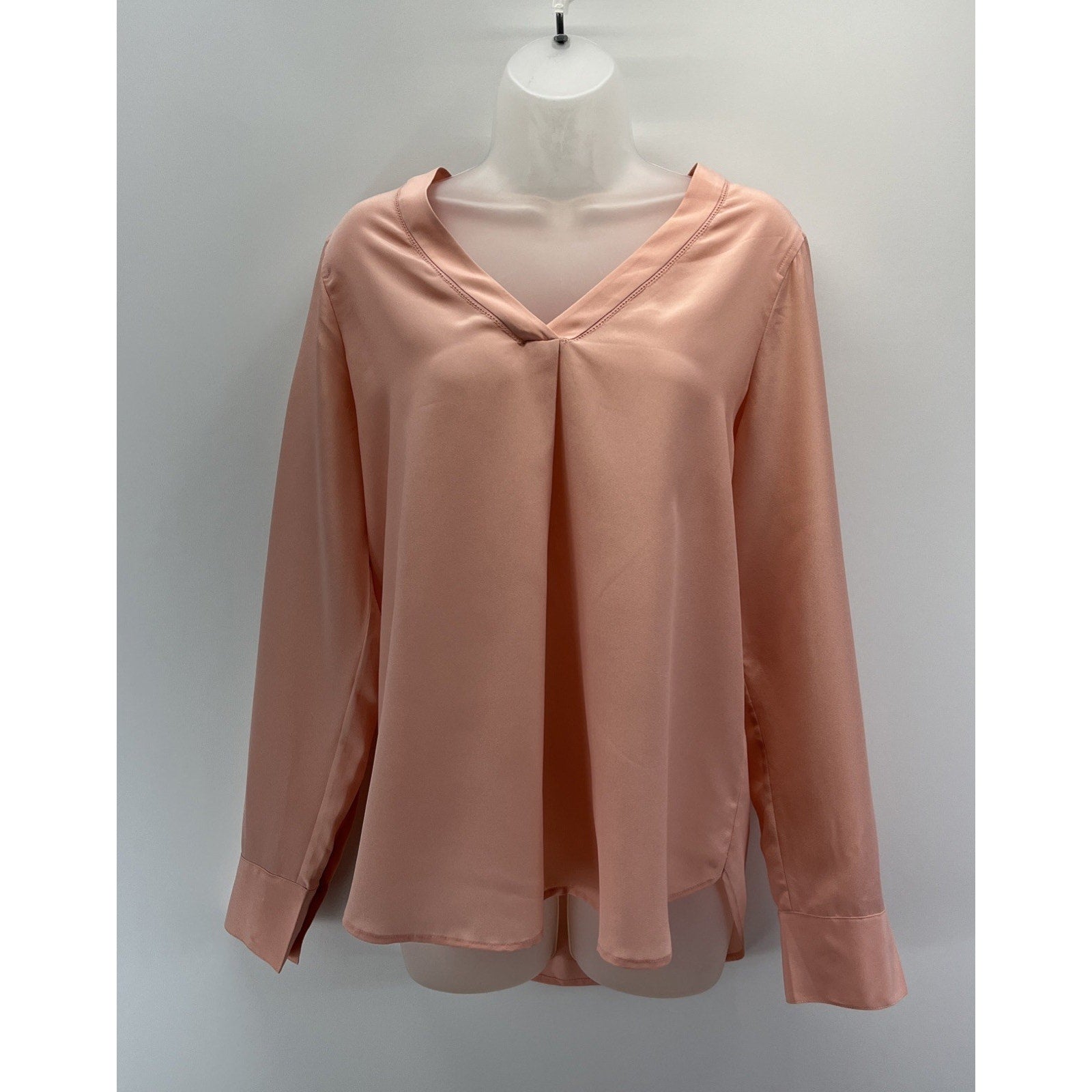 J.Crew Long Sleeve M Drapey V-Neck Top Size Medium