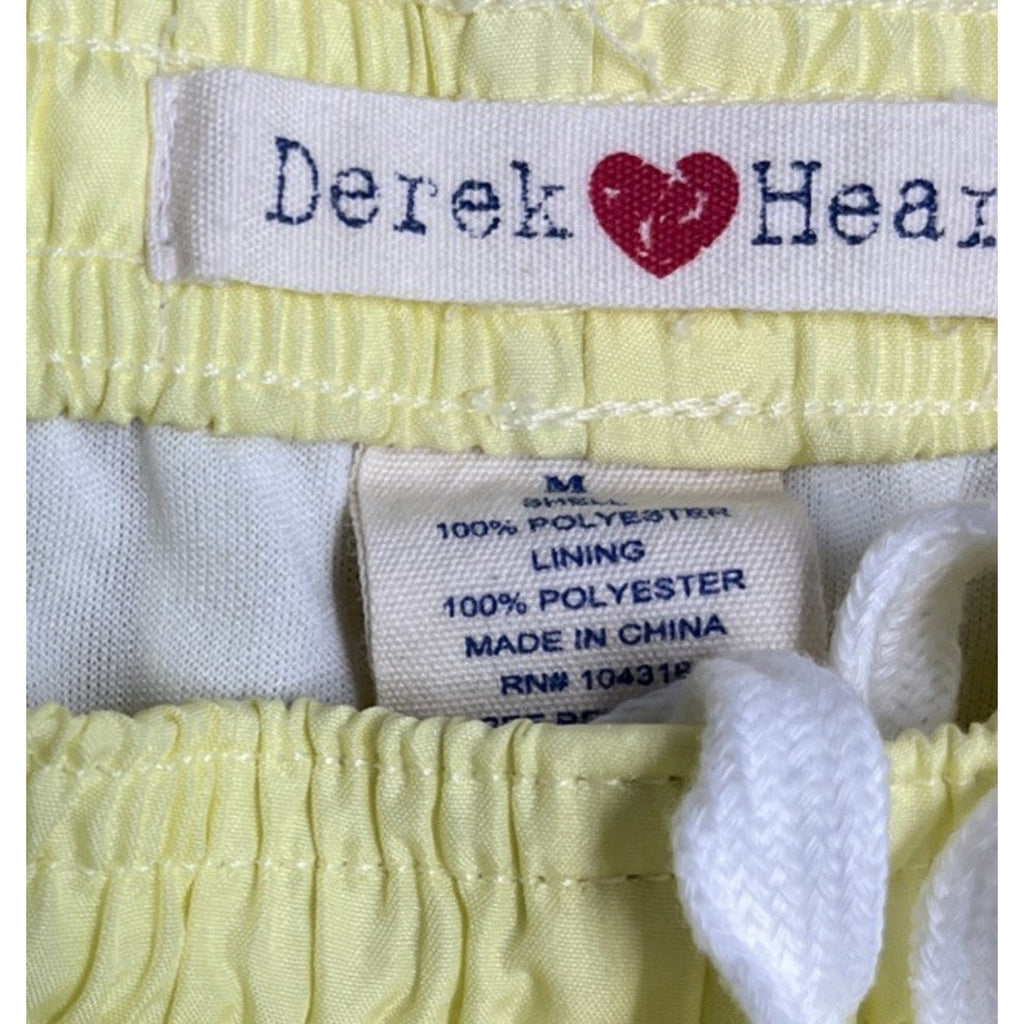 Derek Heart Womens Shorts Lined Yellow Silver Size Medium