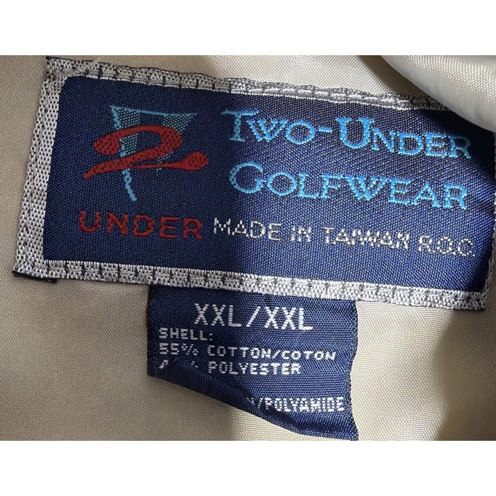 Vintage 90s Two Under Golf Wear XXL Windbreaker Jacket