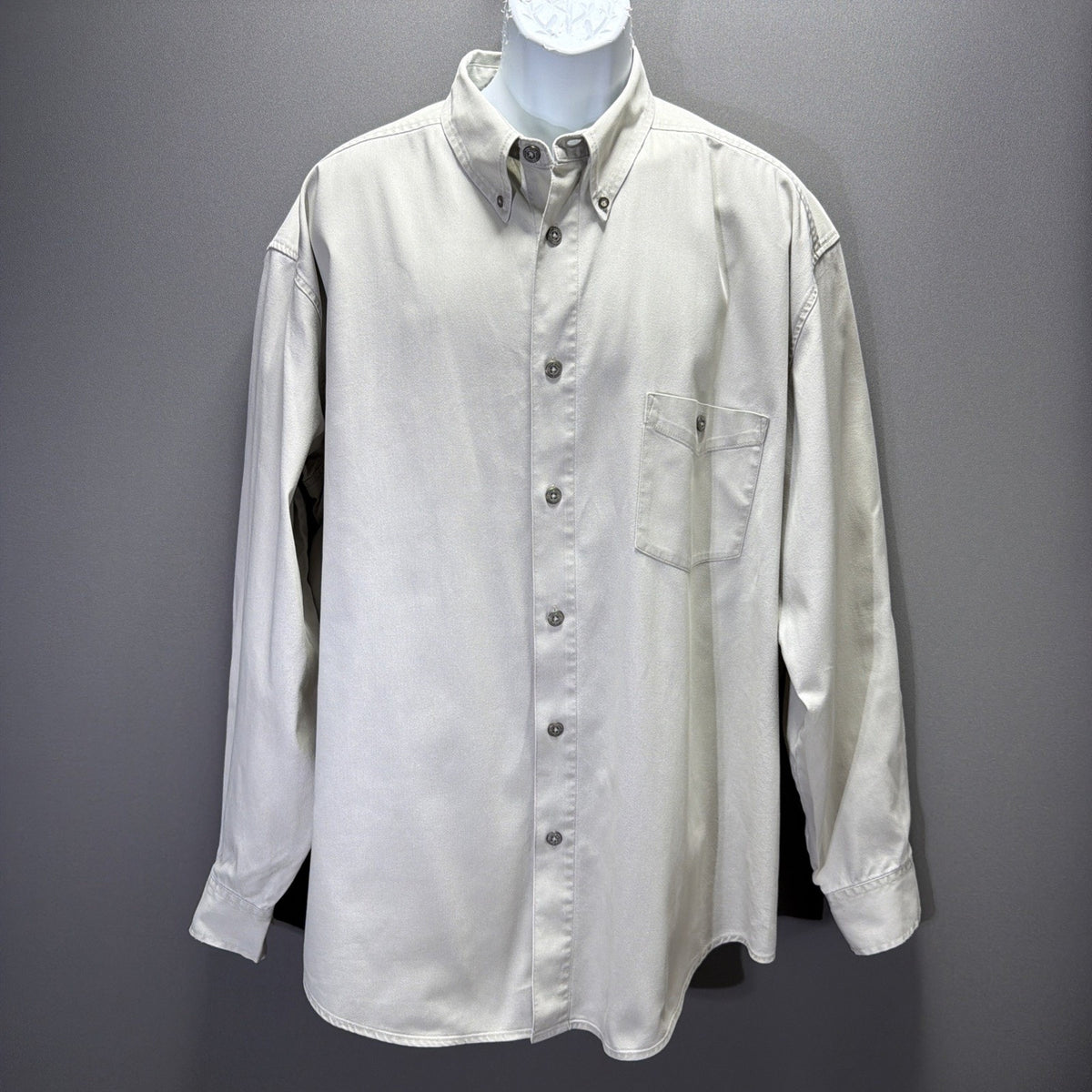 Vintage 1999 Levi’s Red Tab Ivory Denim Shirt Mens XL Metal Button Workwear
