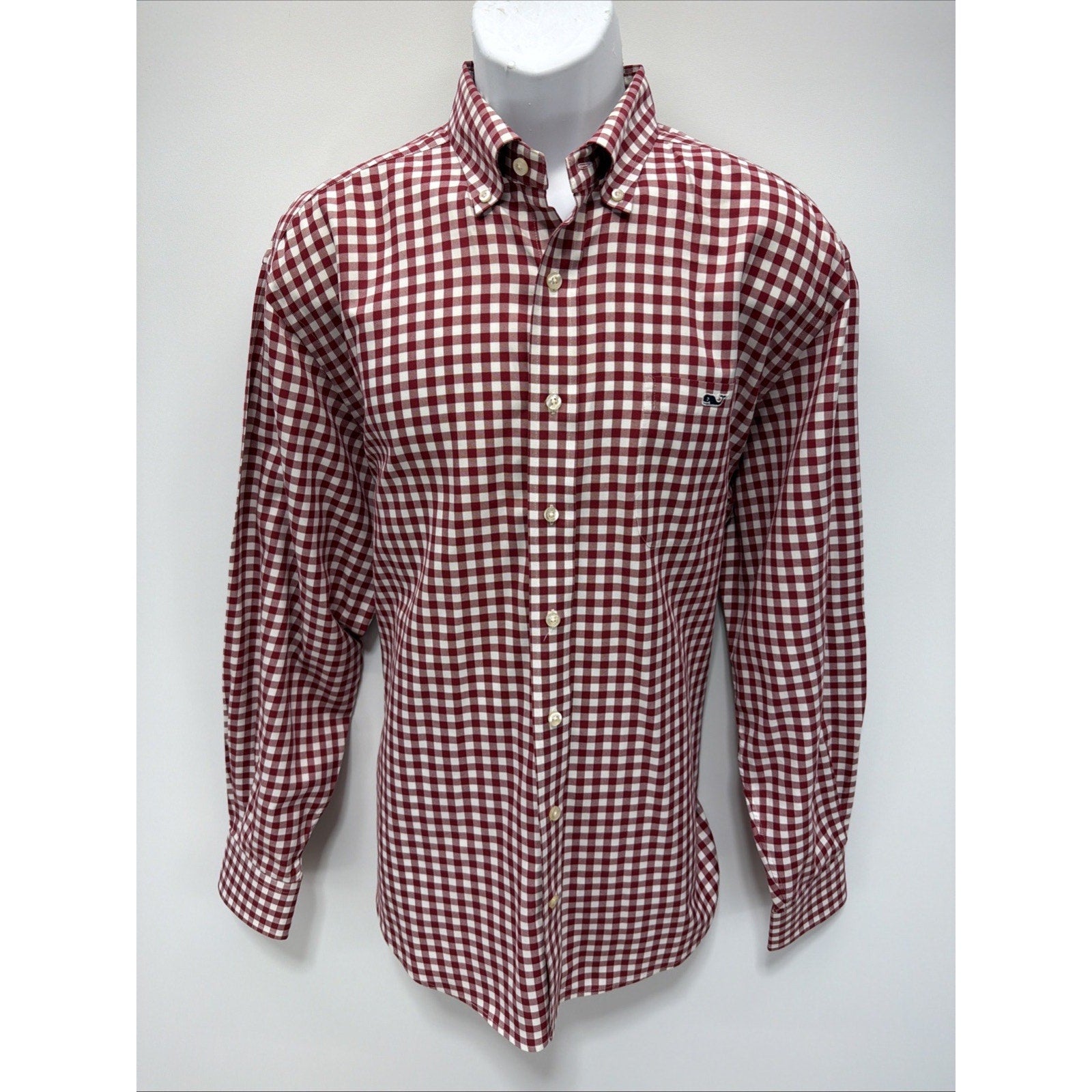 VINEYARD VINES Tucker Shirt Red Check Casual Long-Sleeve Button-Up, Men Size L