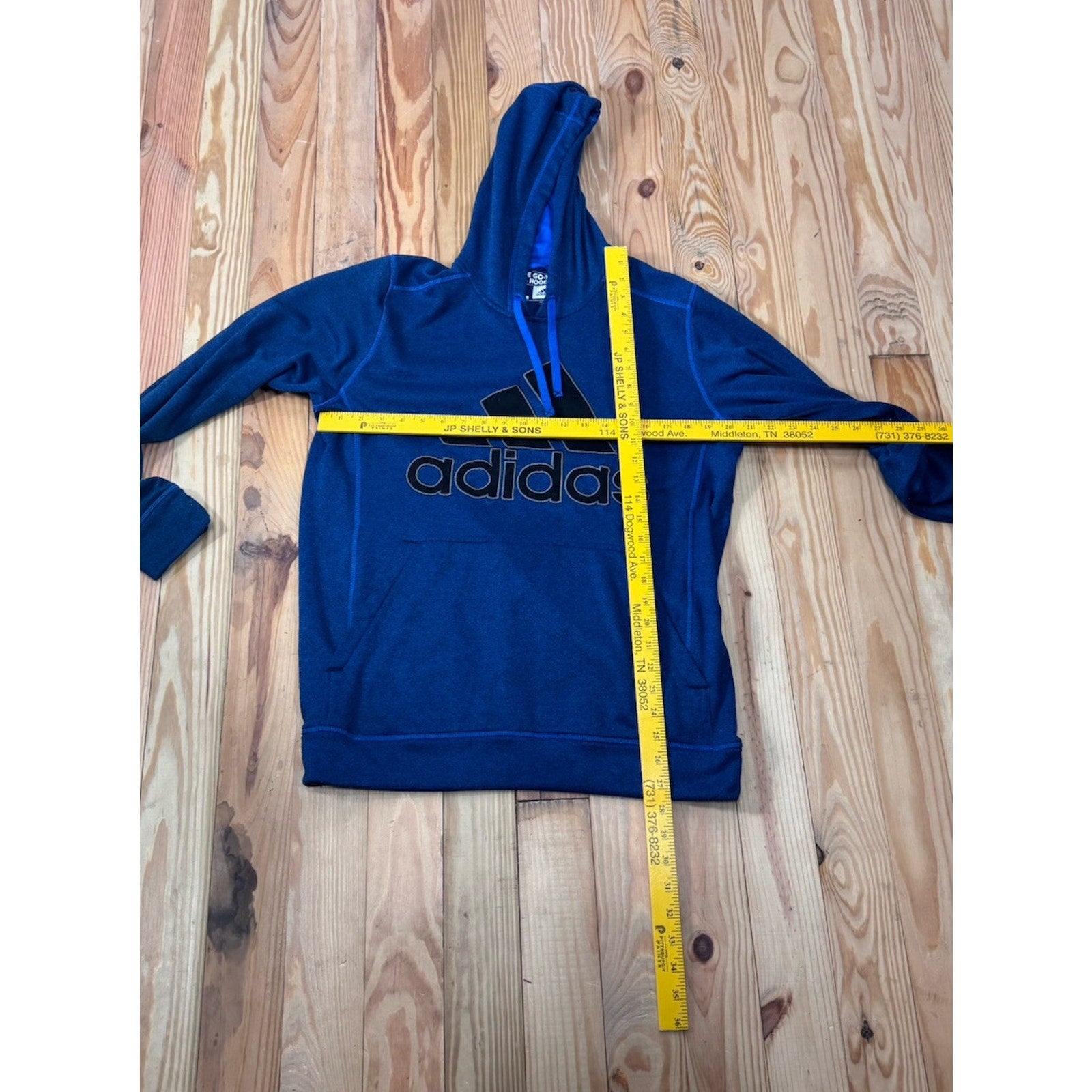 Adidas Men’s The Go-To Hoodie Climawarm Pullover Sweatshirt Blue Size Large
