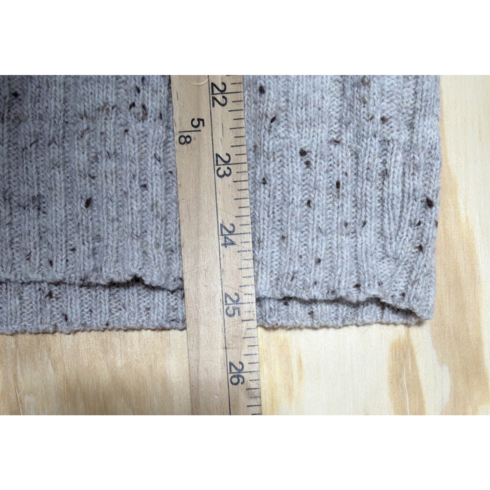 Vintage 80s 90s Sears Wool Blend sandy tan brown confetti made in USA Size 42