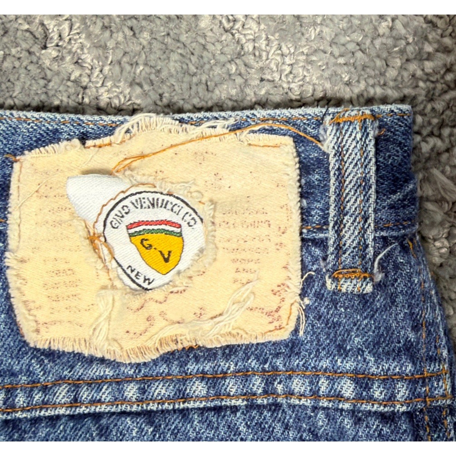 Vintage Gino Venucci Patchwork Bandanna Distressed Jeans Size 31 Rare!!