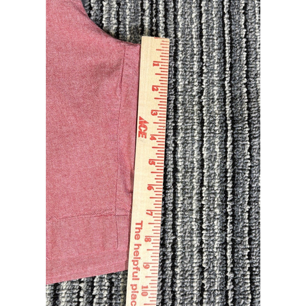 J.CREW Gramercy Shorts Mens 33 Red Chambray Cotton Flat Front 9" Inseam Chino