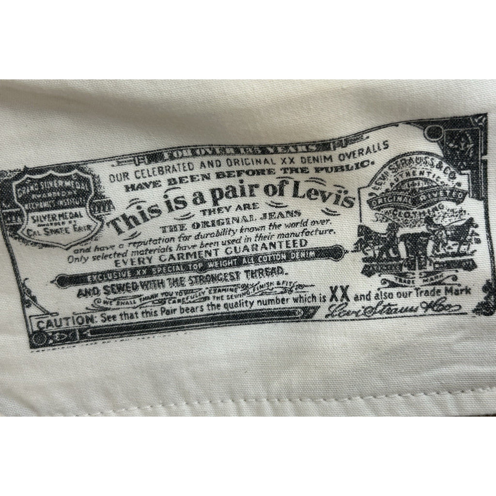 Levi's 501 XX Button Fly Straight Leg Beige Denim Jeans Mens Size 36 x 32 Redtab