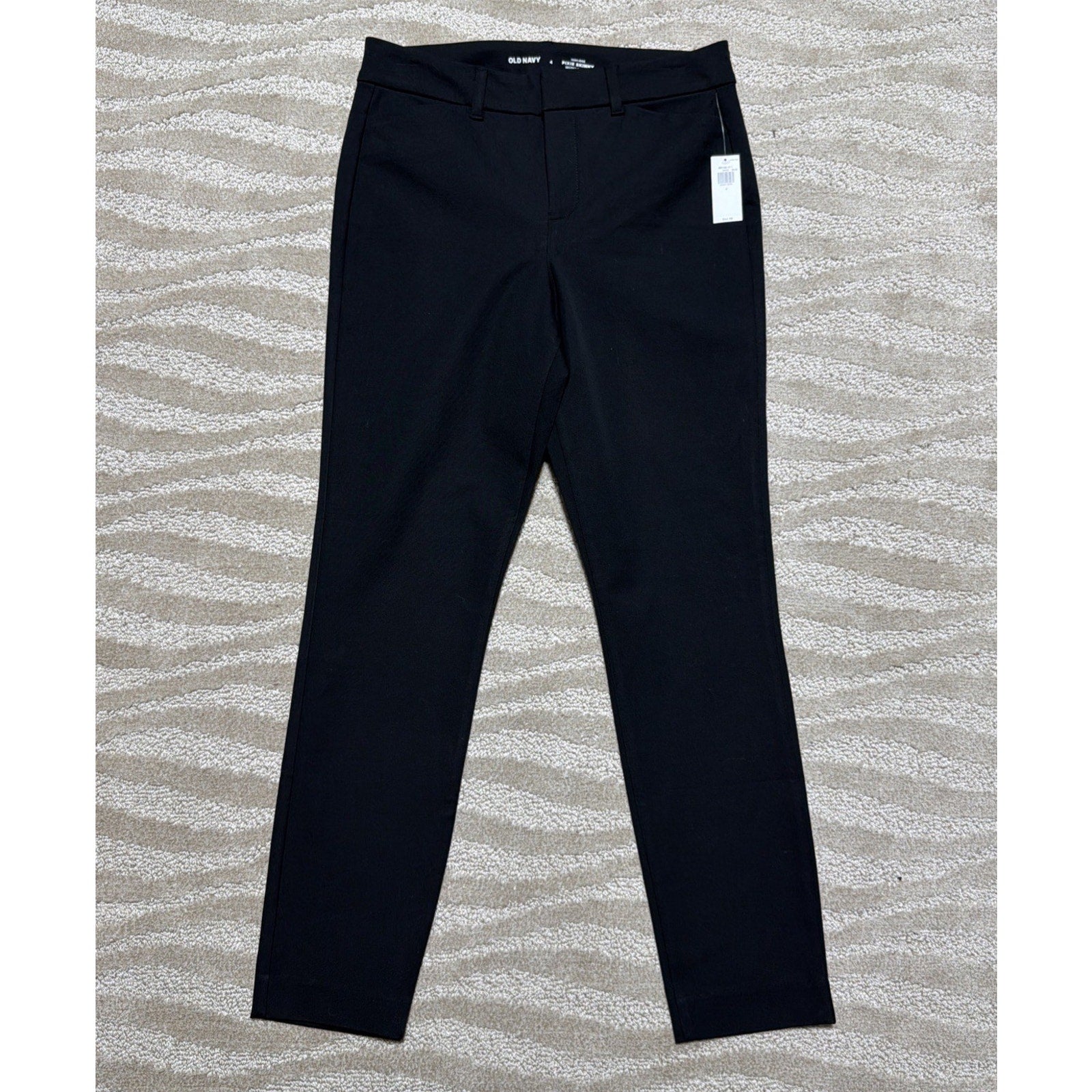 Old Navy Womens 4 Pants Black Pixie High Rise Skinny Ankle Pants Career NWT