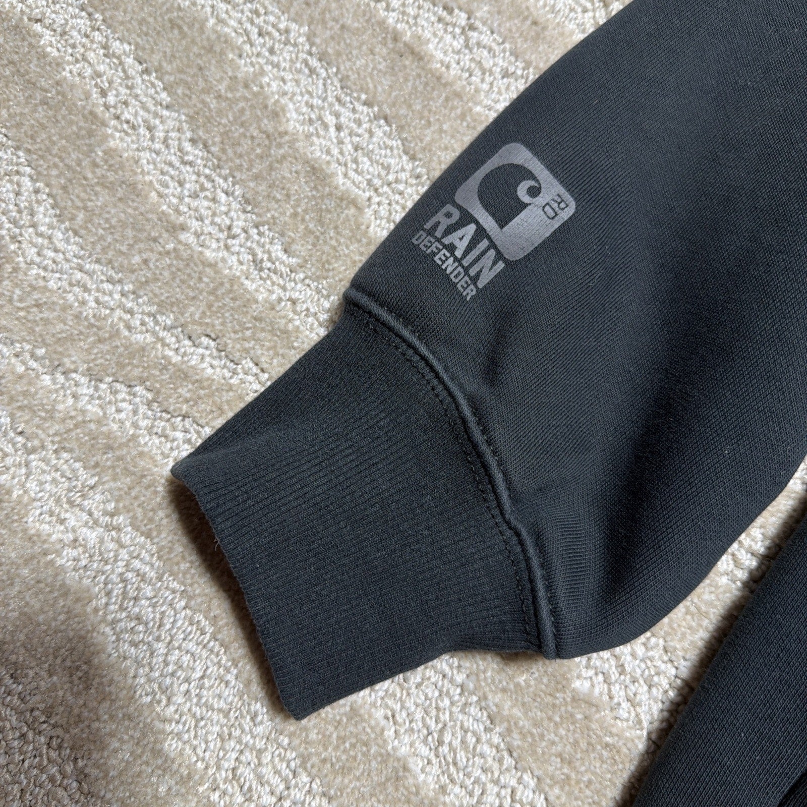Carhartt Rain Defender Black Hooded Full Zip Thermal Fleece Hoodie 2XL
