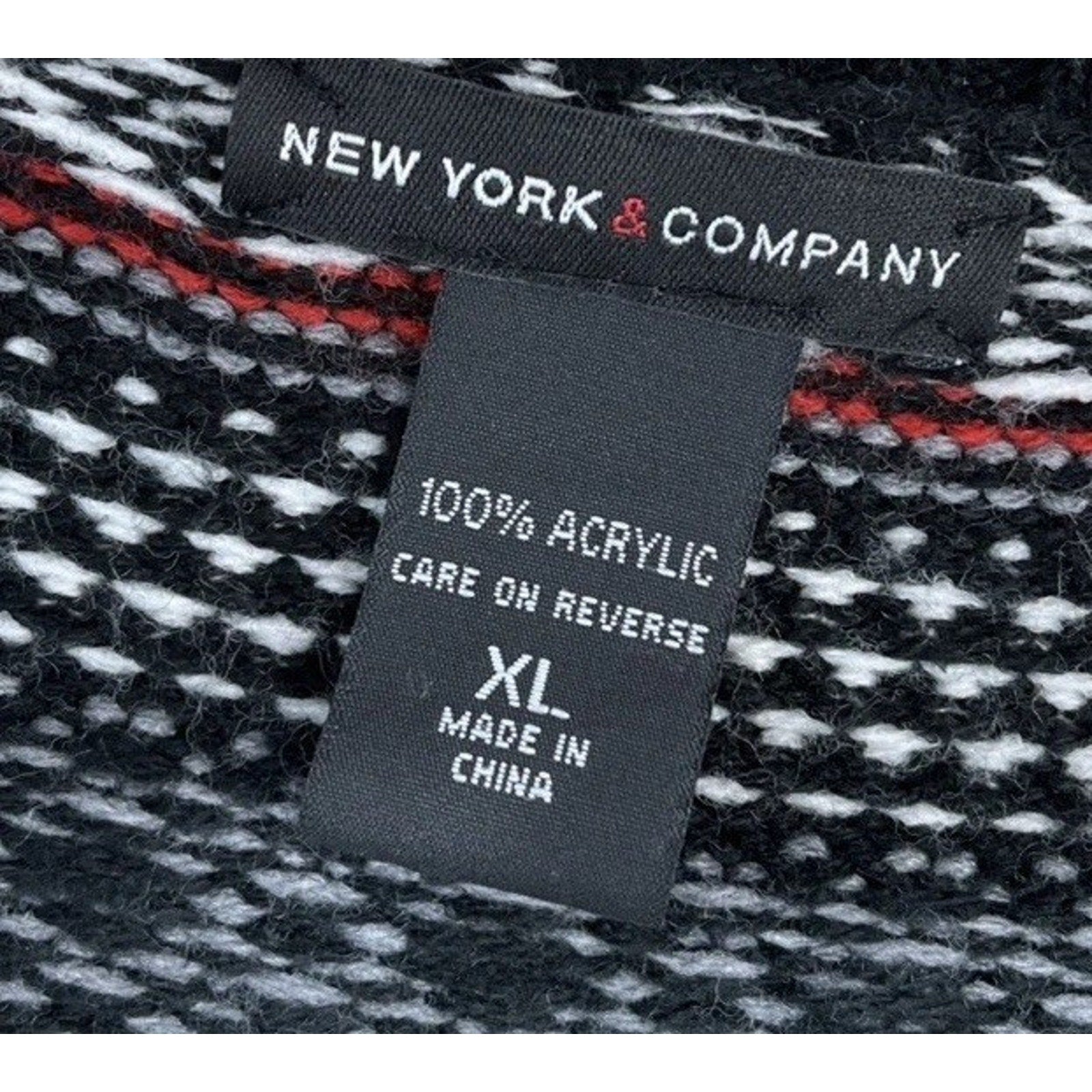 New York And Company Nordic V Neck Sweater Size XL