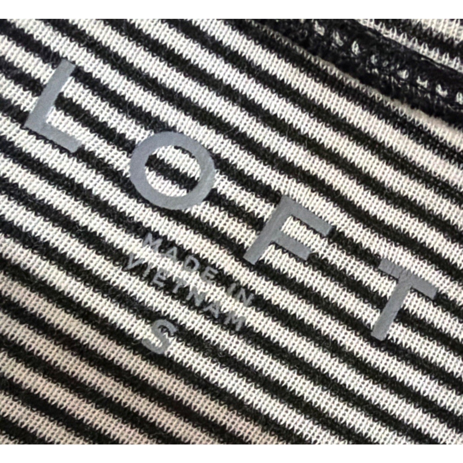 LOFT womens top long sleeve striped cotton shirt size Small