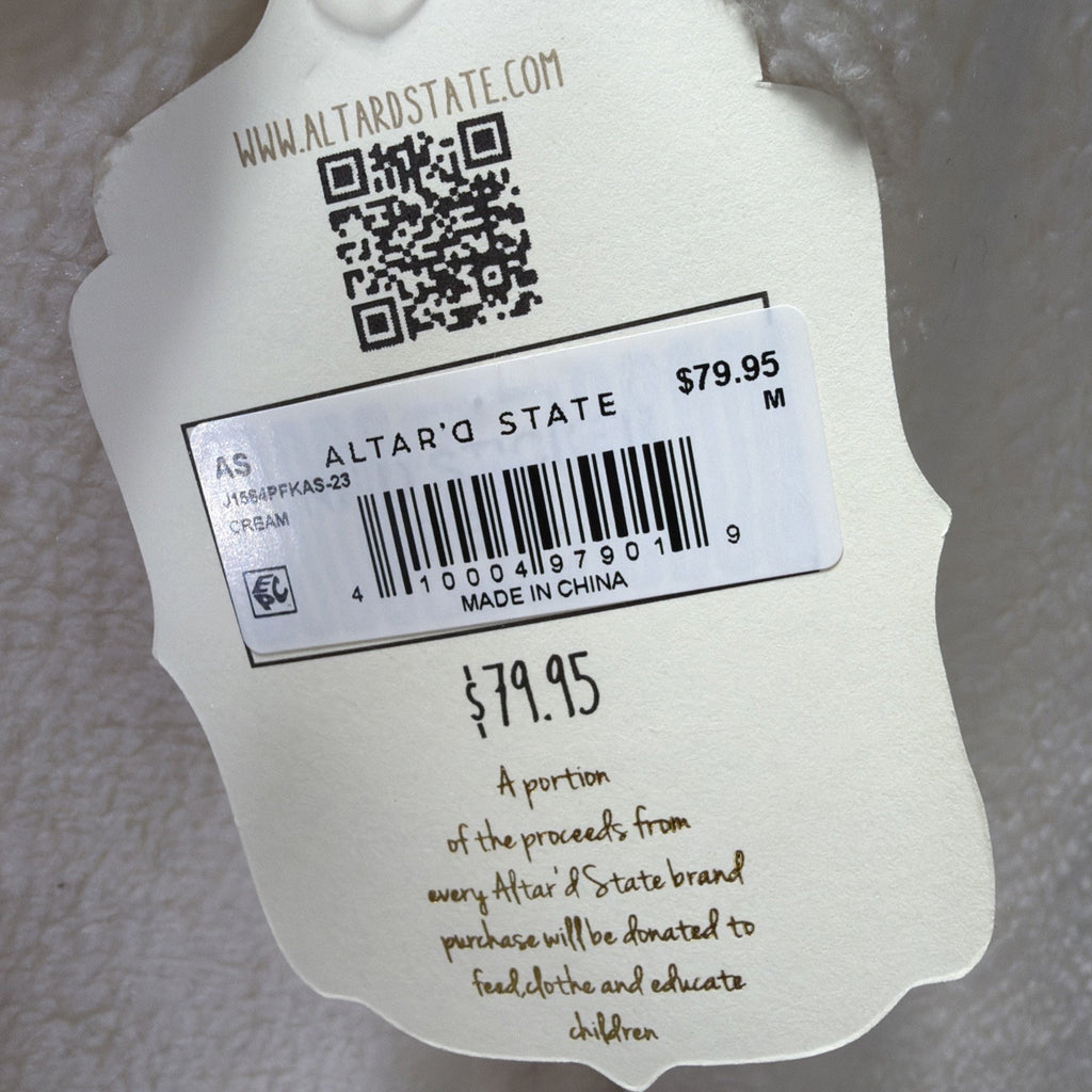 NWT Altar’d State Cream Oversized Super Soft Shacket Size Medium
