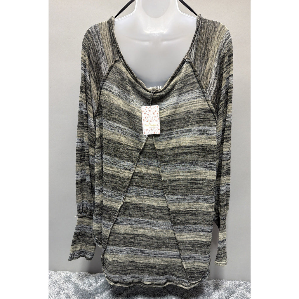 Free People Women Carolina Hacci Sweater Hippy Boho Knit Tunic Top Knit M New