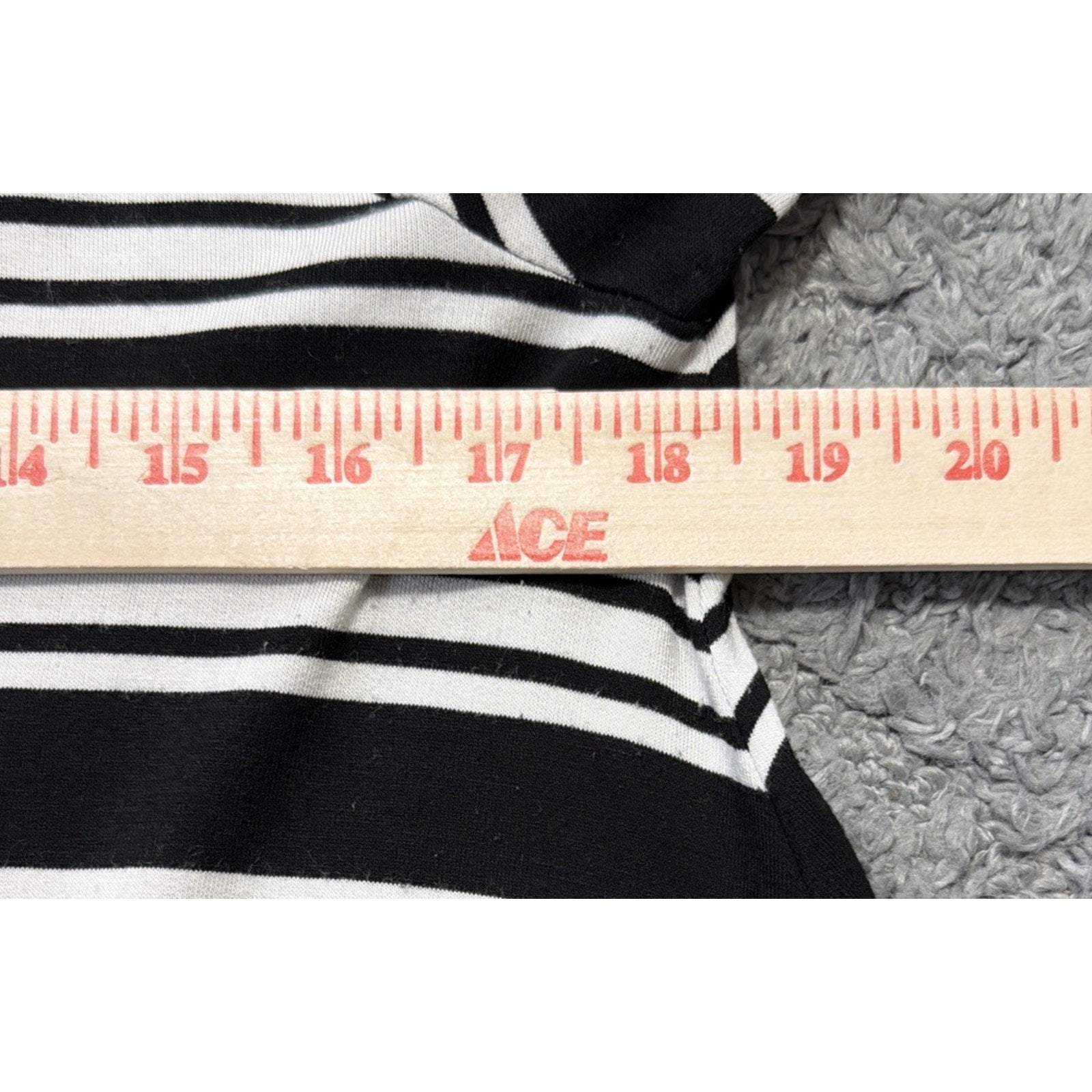 LOFT Outlet Lounge Dress S Black White Striped Swing Tunic Soft Stretch Casual
