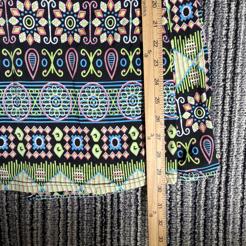 Win Win Women's Multicolor Stretch Pull On Comfort Waist Palazzo Pant Size M