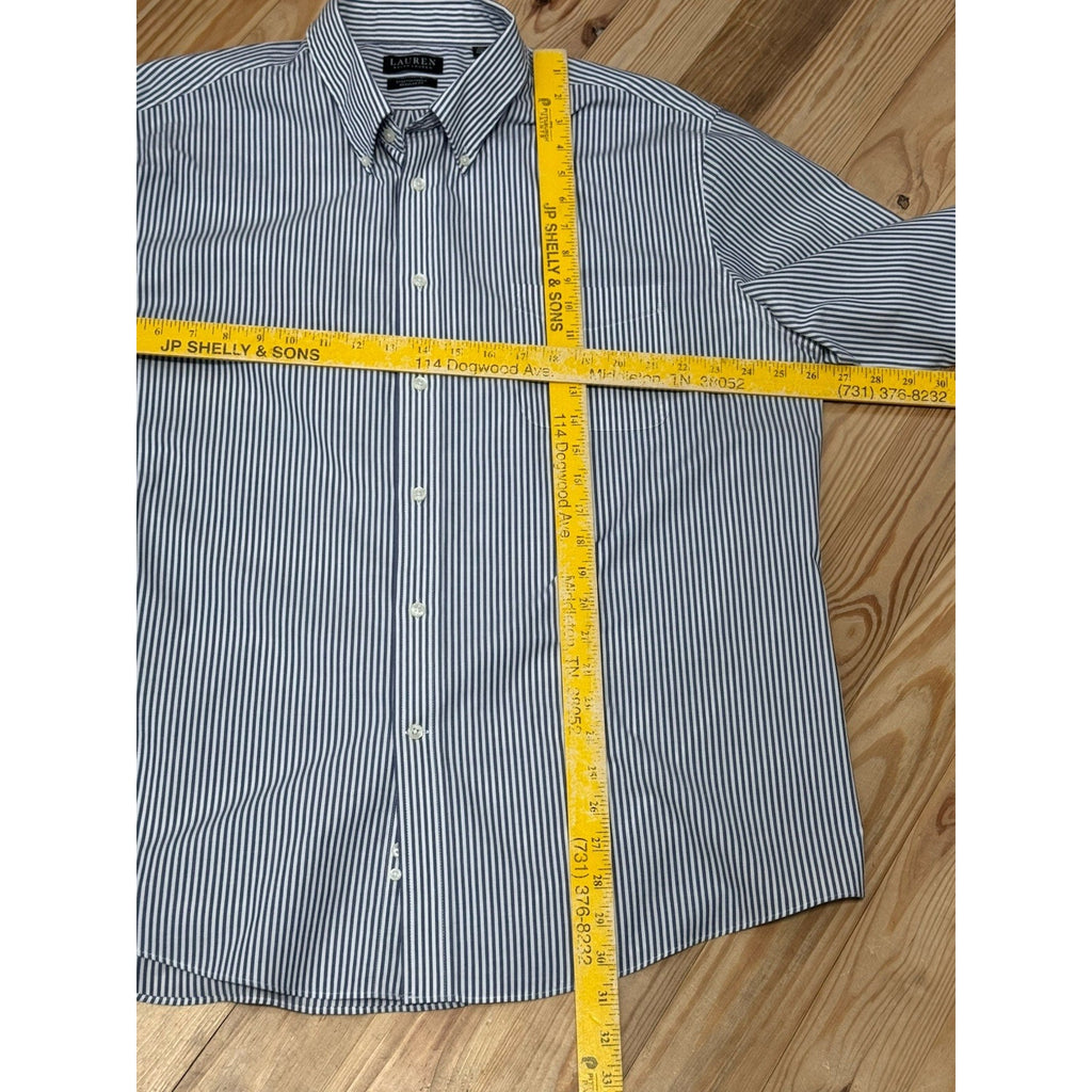 Lauren Ralph Lauren Black Label Blue/White Striped Button Up Shirt Men’s Size 2X