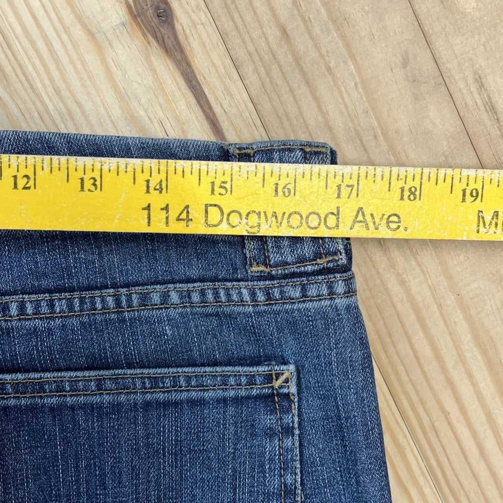 Vtg Y2K Gap Hip Slung Trouser Jeans Women 12 Blue Low Rise Boot Leg