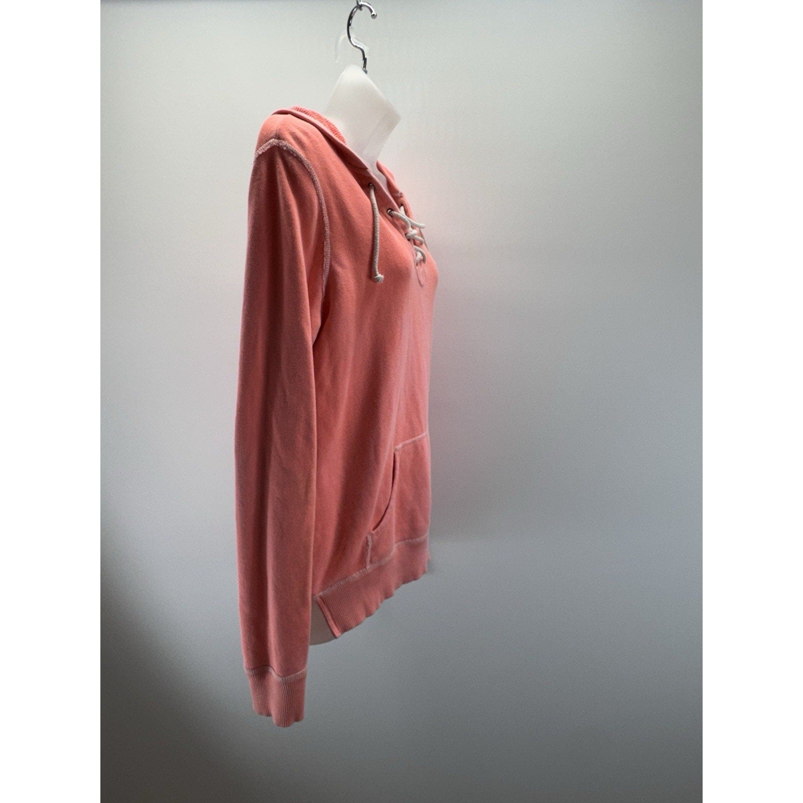 American Eagle Outfitters Lace Up Hoodie Peach Pink Size Small