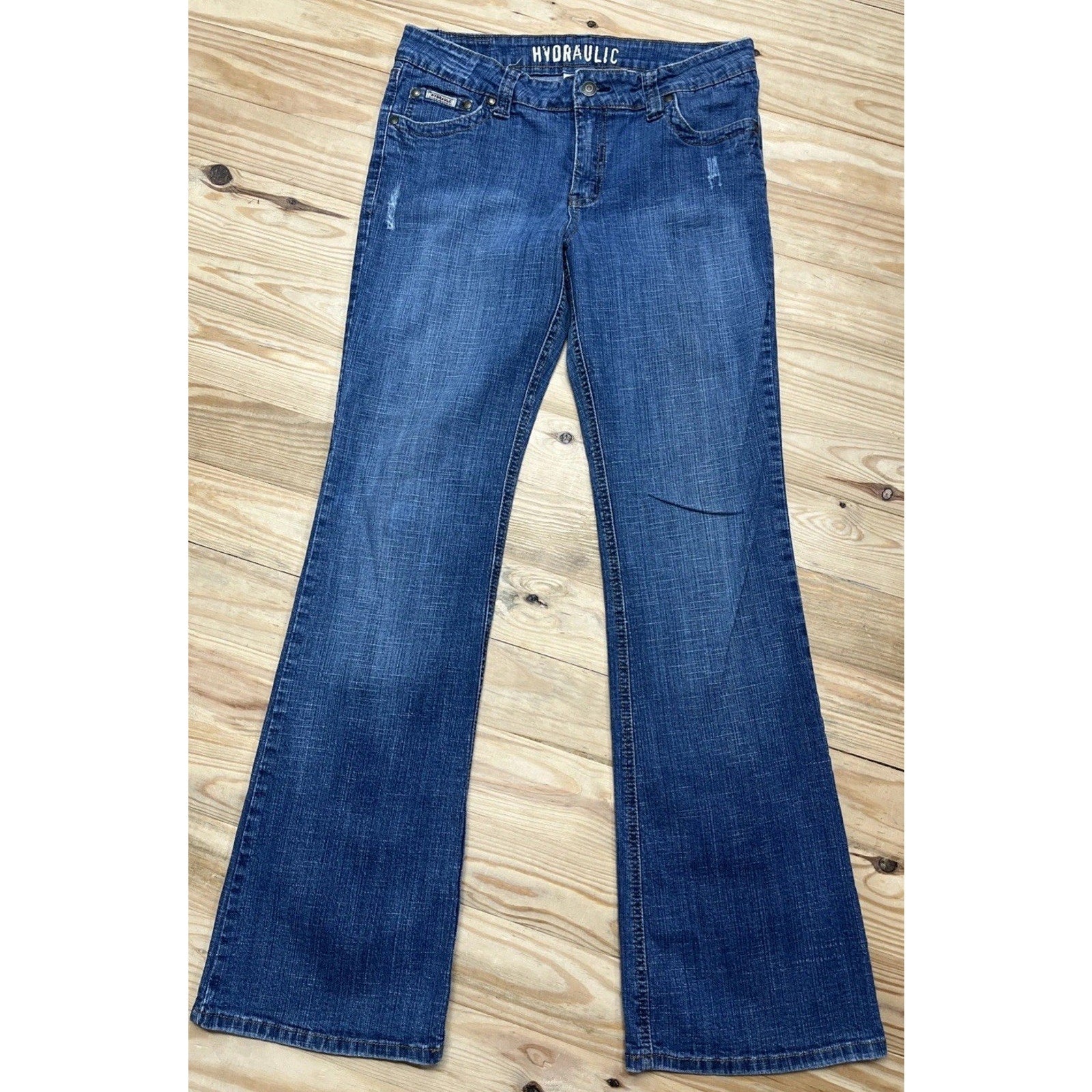 Y2K Hydraulic Jeans Bootcut Flare 11/12 Women's Denim Jeans Medium Wash