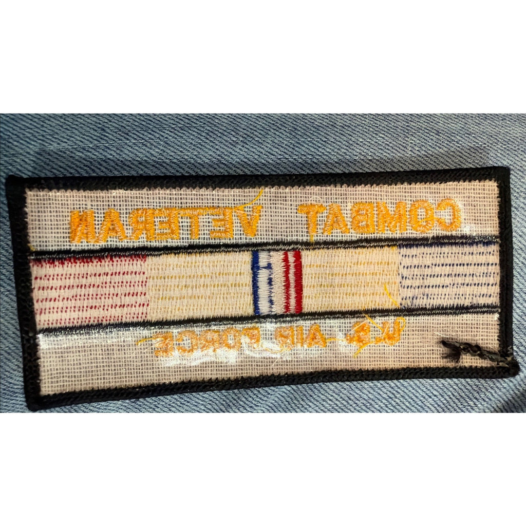 Combat Veteran US AIR Force Military Patch! 3"x 2" Black Background NOS