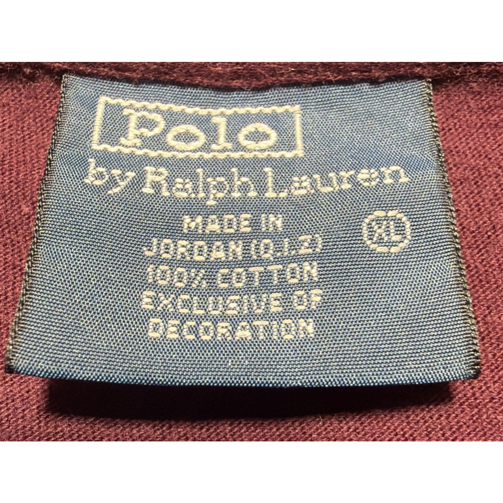 Vintage 1990s Polo Ralph Lauren Purple T-Shirt with Green Pony Logo XL
