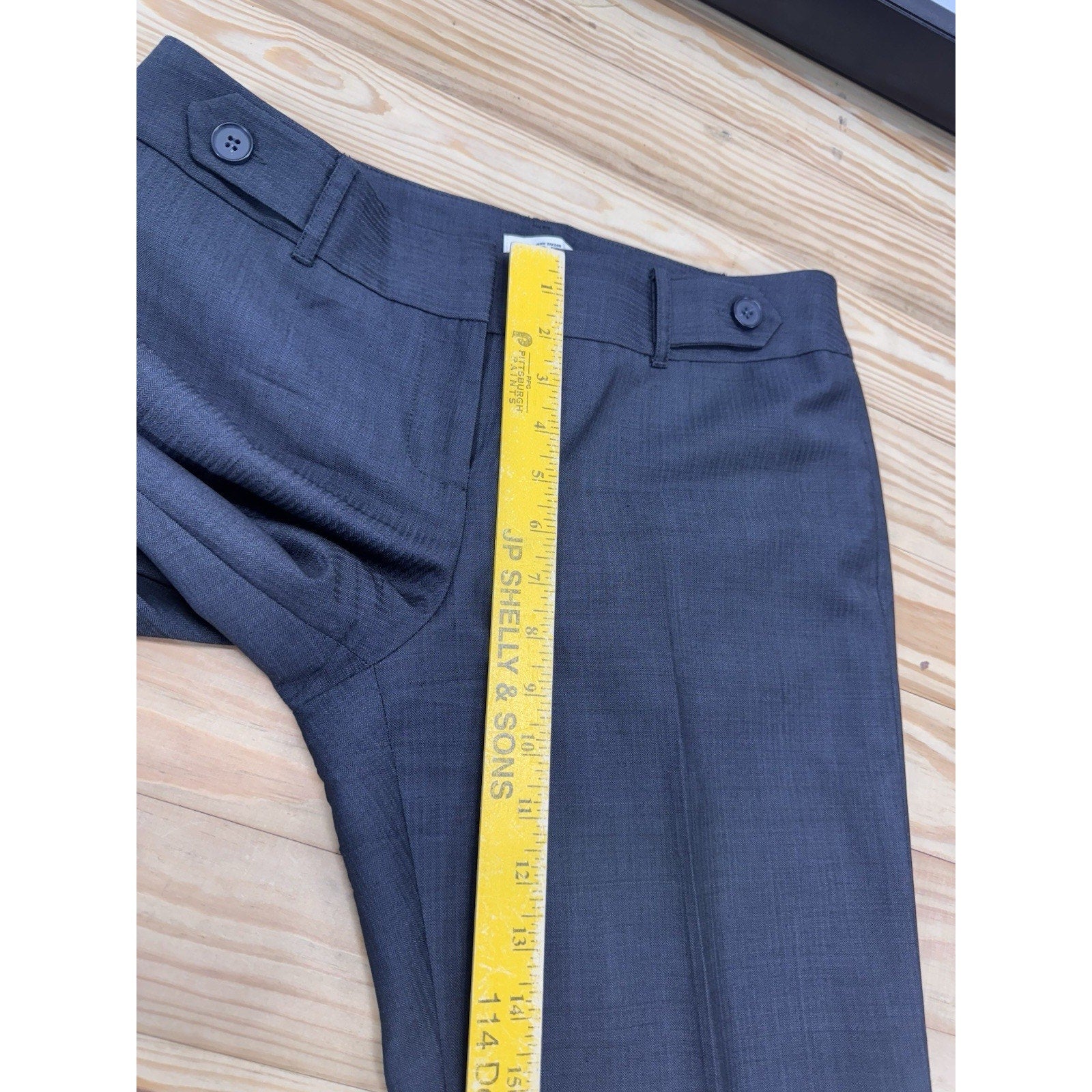 Ann Taylor LOFT Marisa Slacks Mid Rise Trouser Pants Women's 4 Gray Career Line