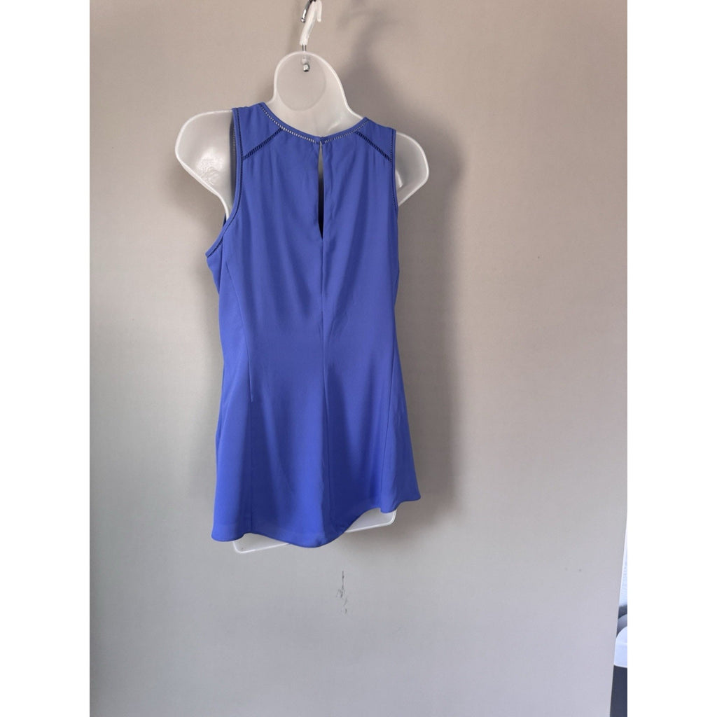 WHBM White House Black Market XS Ultra Marine Sleeveless Blouse NWT $78