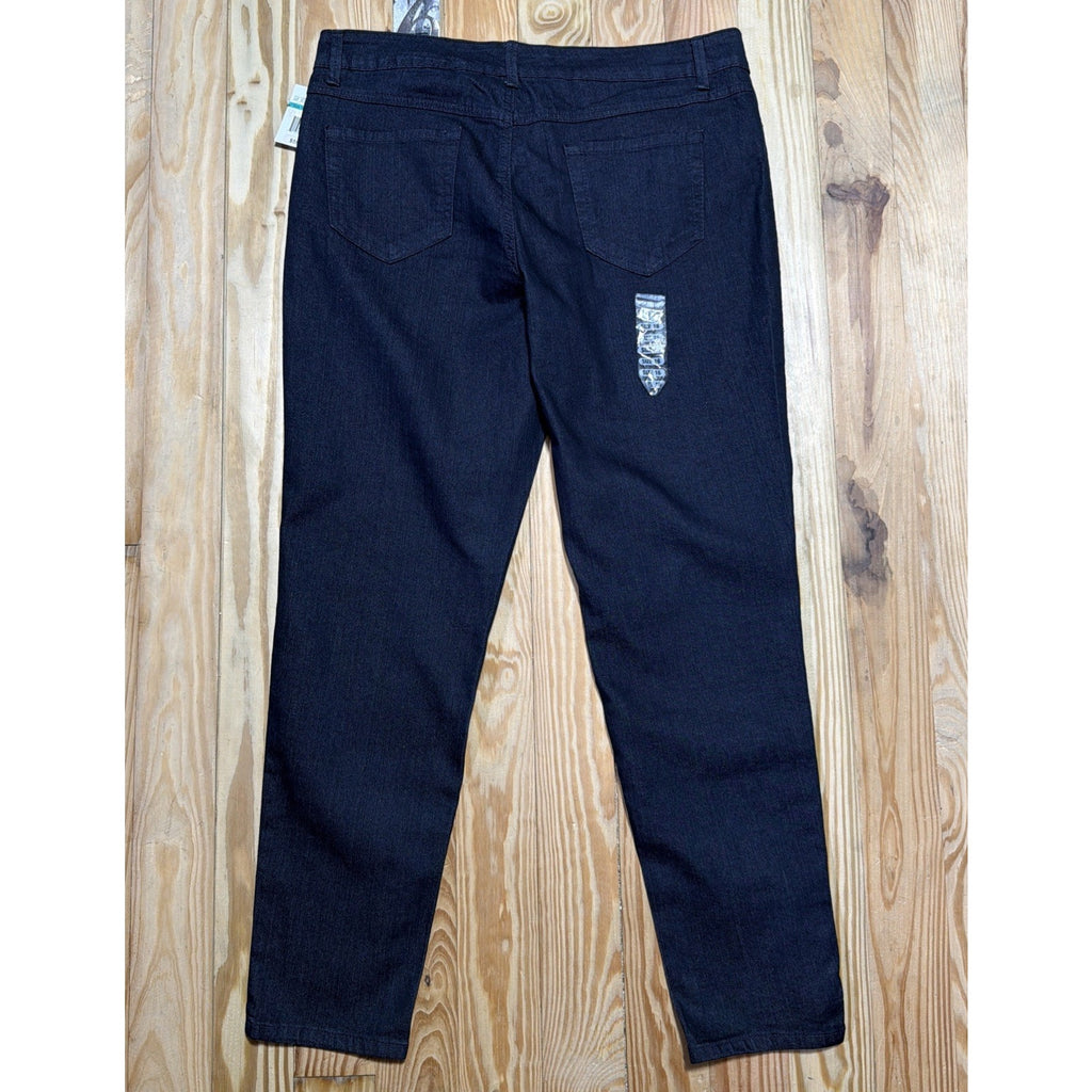 Womens Nine West Jeans Mission St Jegging Blue Dark Wash Stretch 16 Average