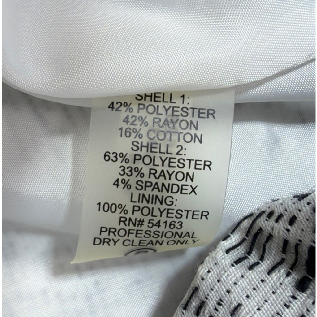 Calvin Klein Women 12 White Black Tweed Black Trim Sleeveless Sheath Lined Dress