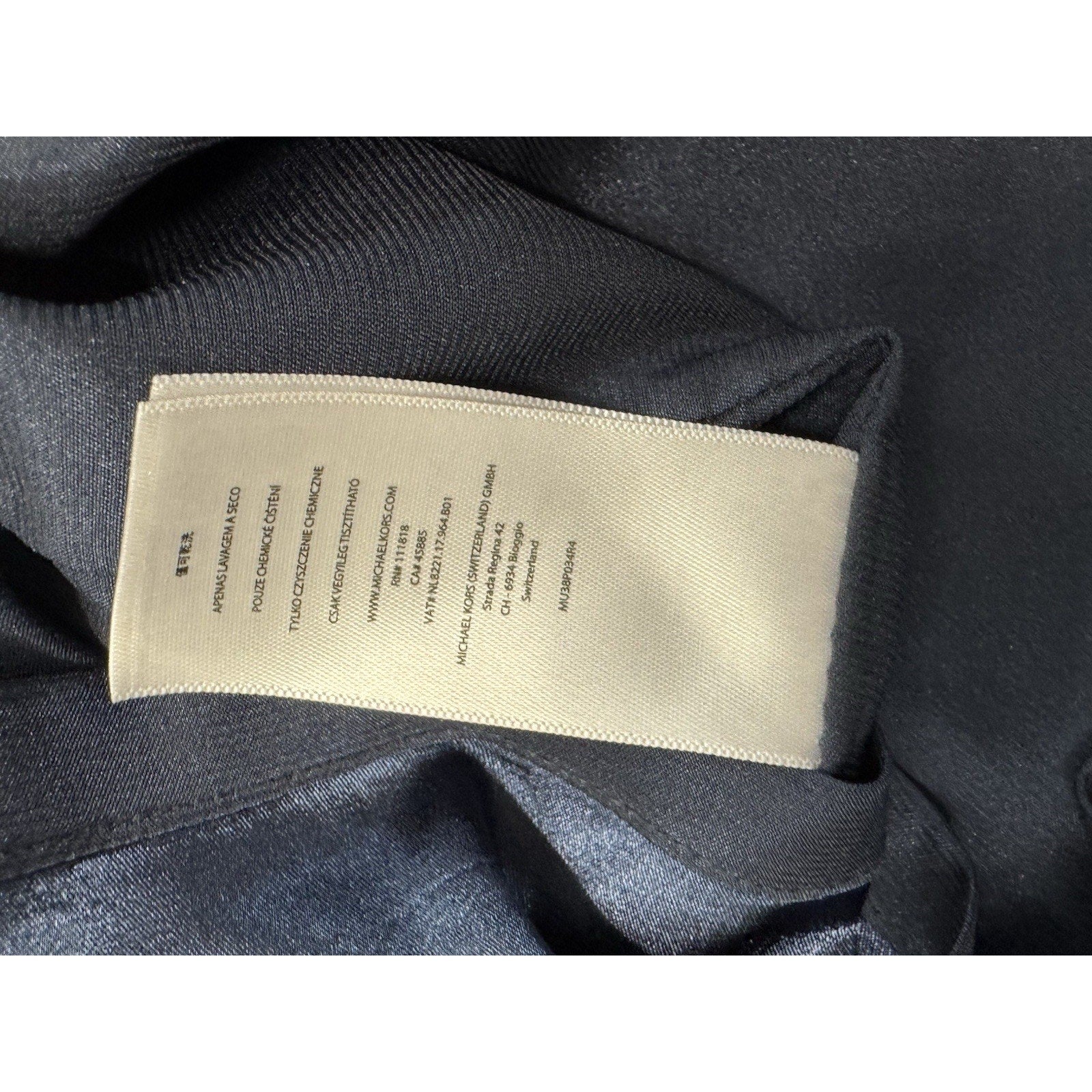 Michael Kors Geometric Black, Blue and Tan Short Sleeve Dress Size 12