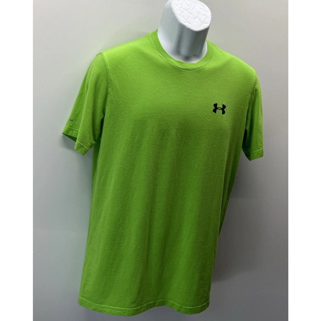 Under armour Charged T Shirt Men S Green Heatgear Loose Fit Crew Neck Pullover