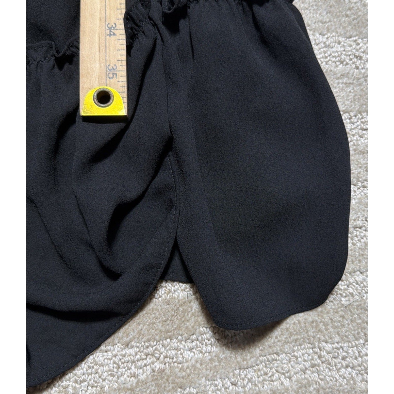1. State Womens XL Black Cold Shoulder Tiered Maxi Dress 1X Ruffled Accents NWT