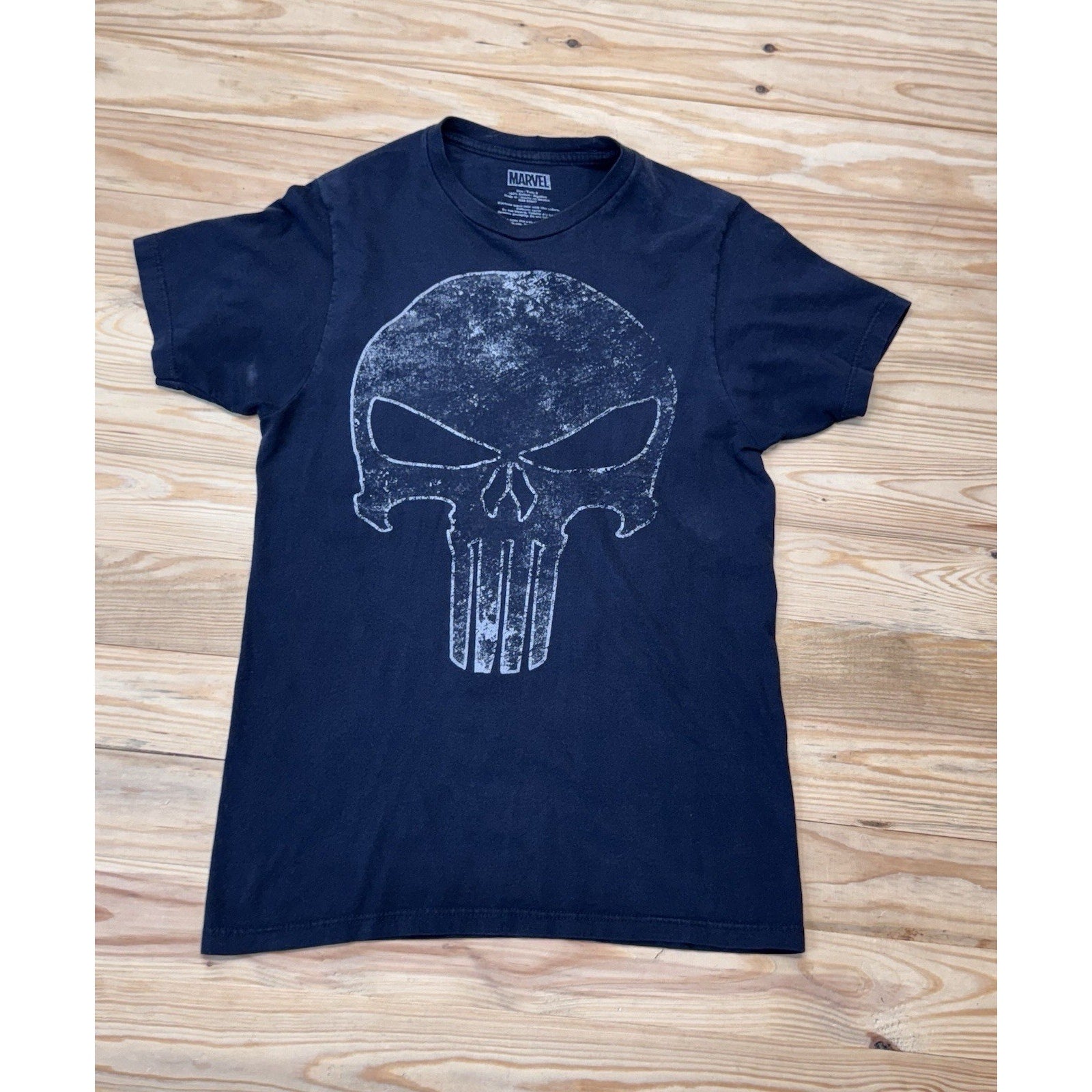 Marvel Shirt Men's Small Classic Black Graphic Cotton Tee