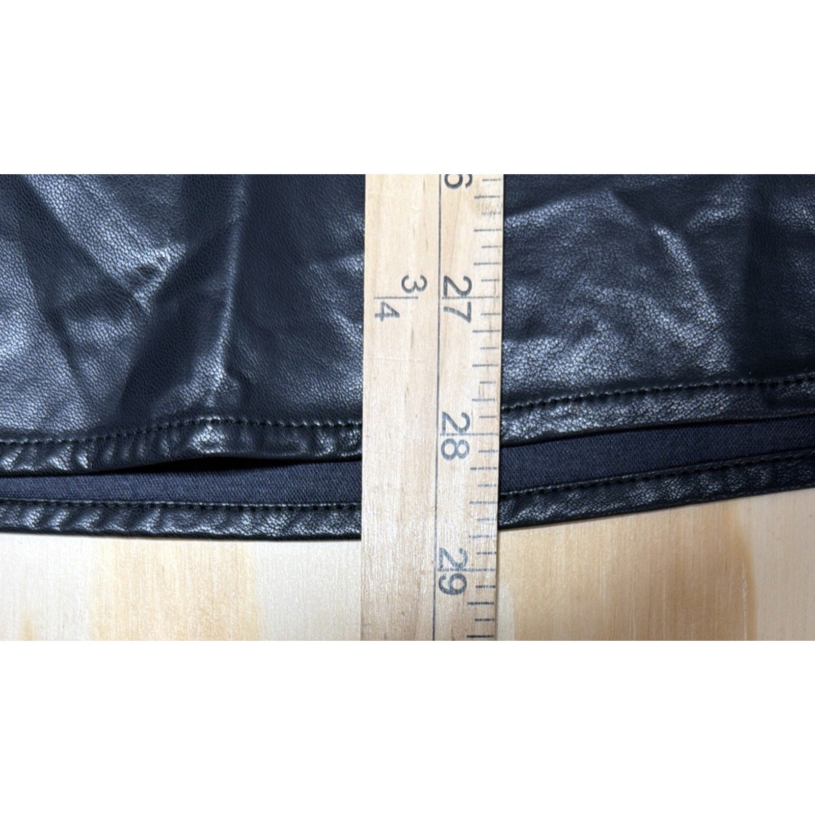 Andree By Unit Jasper Jacket Medium Black Shacket Back Faux Leather New