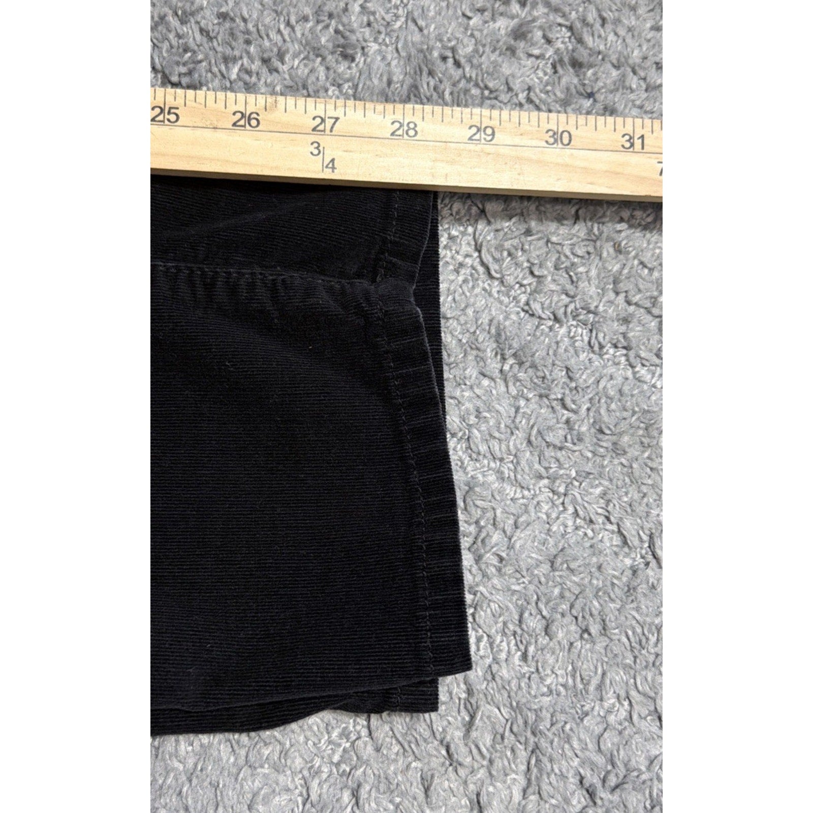 Calvin Klein Womens Corduroy Dress Pants Black Size 10 Straight Leg Trousers